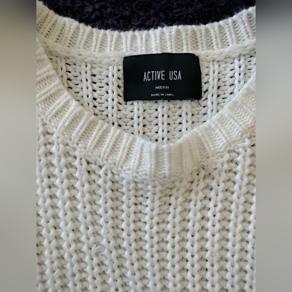 Active USA Knitted Crew Sweater